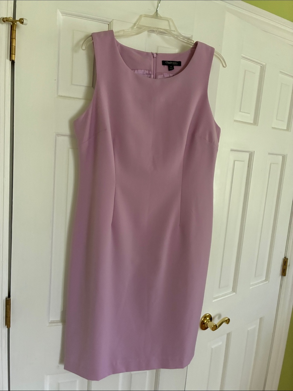 Vintage Chadwicks Classic Sleeveless Shift Dress - Lavender Size 12 - Picture 10 of 10